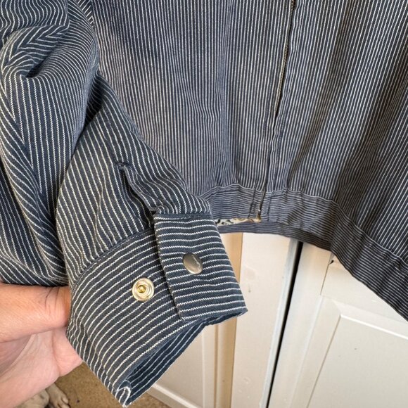 Volcom Mens Medium Queso Pinstripe Jacket Pacsun zip up With Graphic Lining - Picture 4 of 9